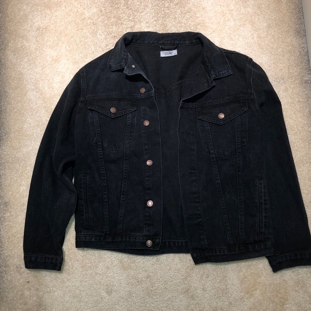 Oversized Black Jean Jacket
